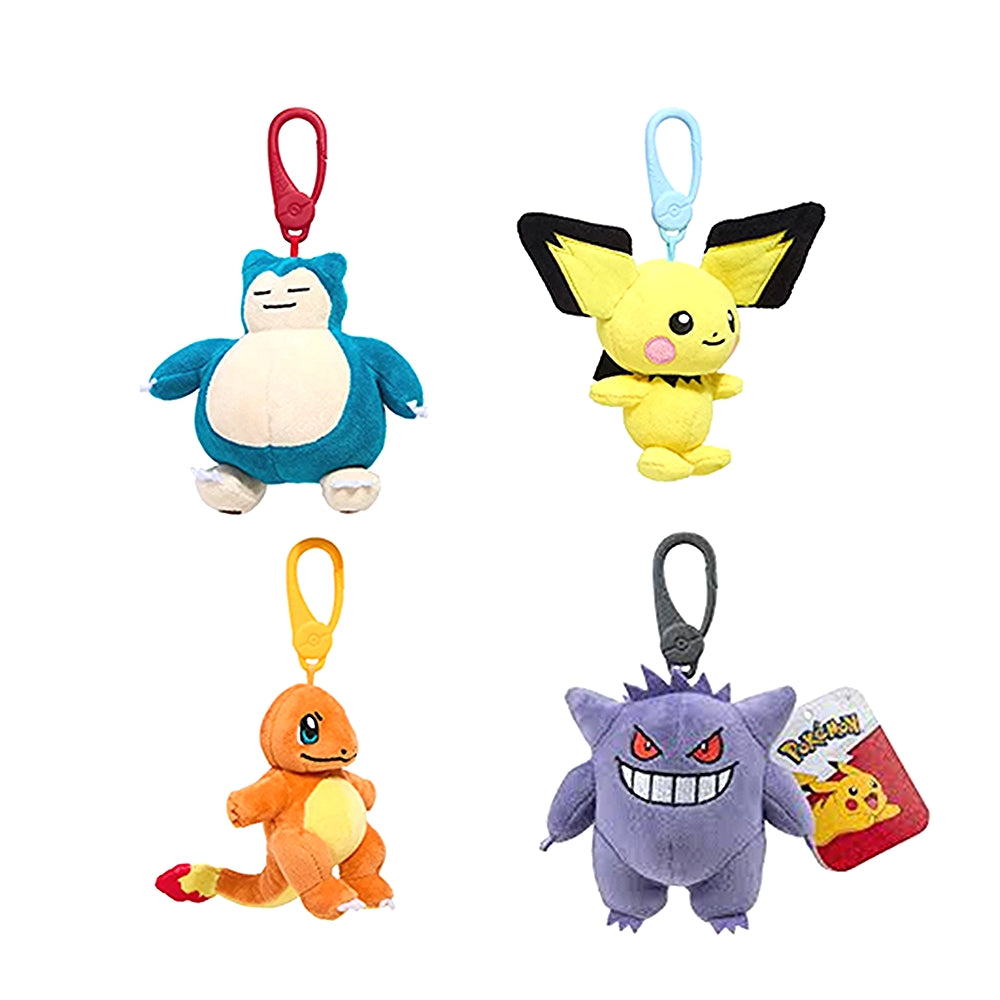 Pokemon PLUSH CLIP-ON ASST-6pcs PDQ-2026 Version