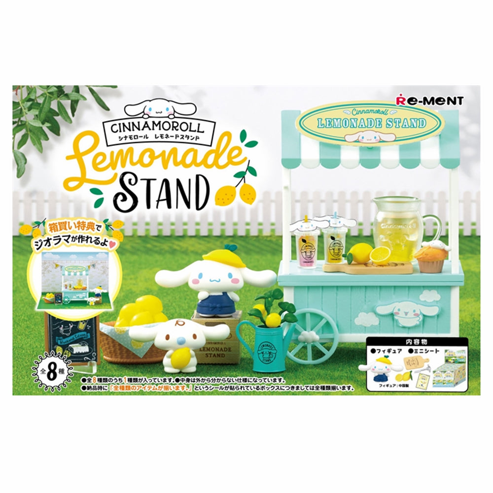 Re-Ment: Sanrio Characters Cinnamoroll Lemonade Stand Mini Figure Playset Asst-Set of 8(Box)