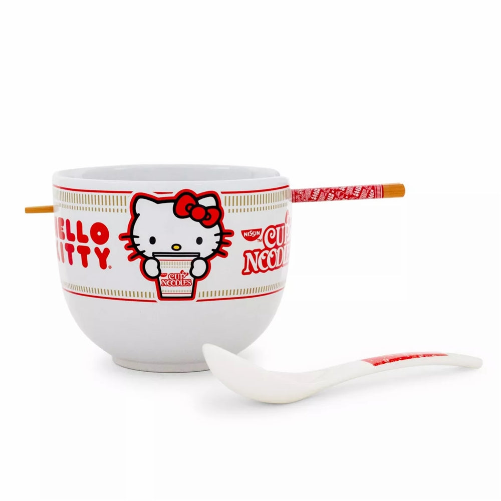 Sanrio Hello Kitty x Nissin 20-Ounce Ramen Bowl With Chopsticks and Spoon