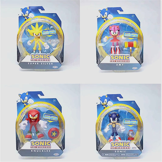 Sonic 4" Articulated Figures with Accessory Asst - Wave 11-Set of 8