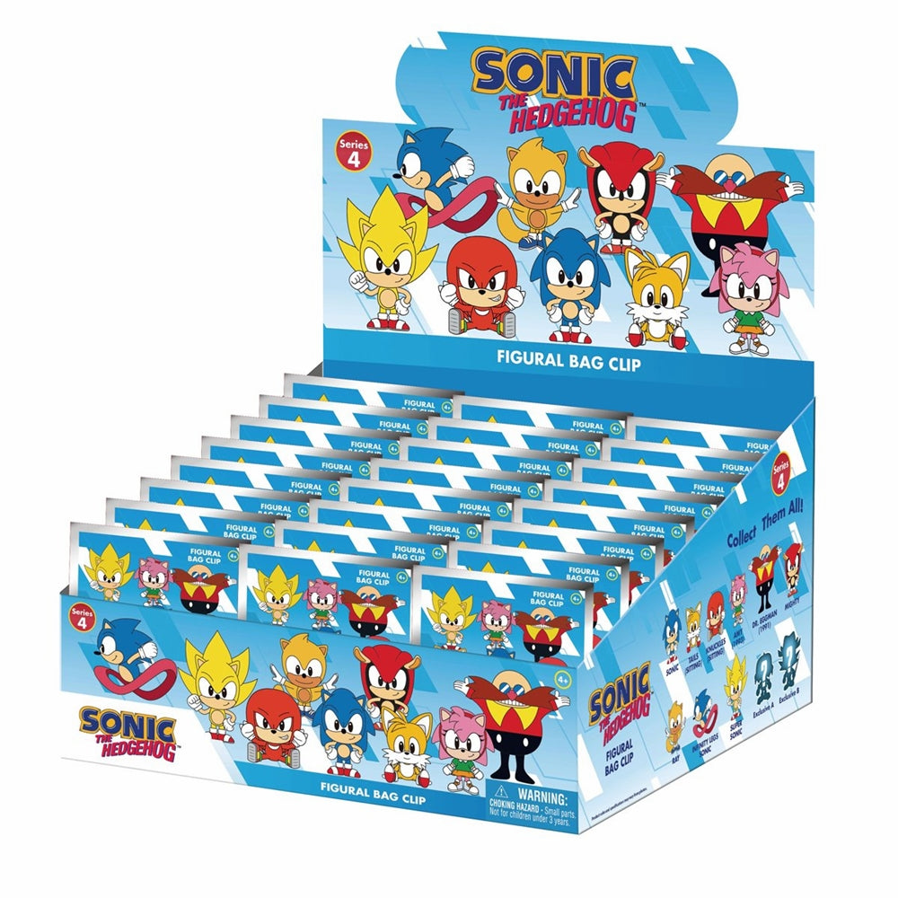 Sonic the Hedgehog 3D Foam Keying Blind Bag Asst-Series 4-24pcs PDQ