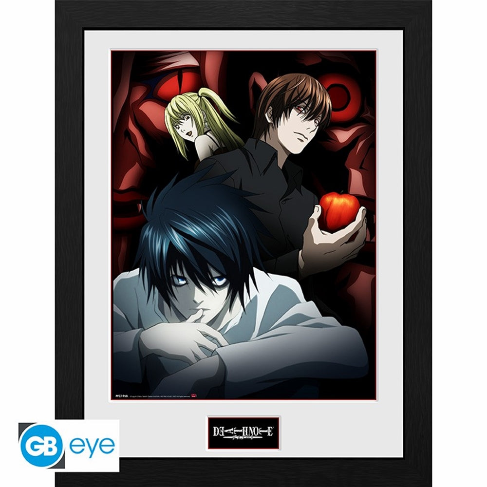 DEATH NOTE - Framed print "Light, L and Misa"