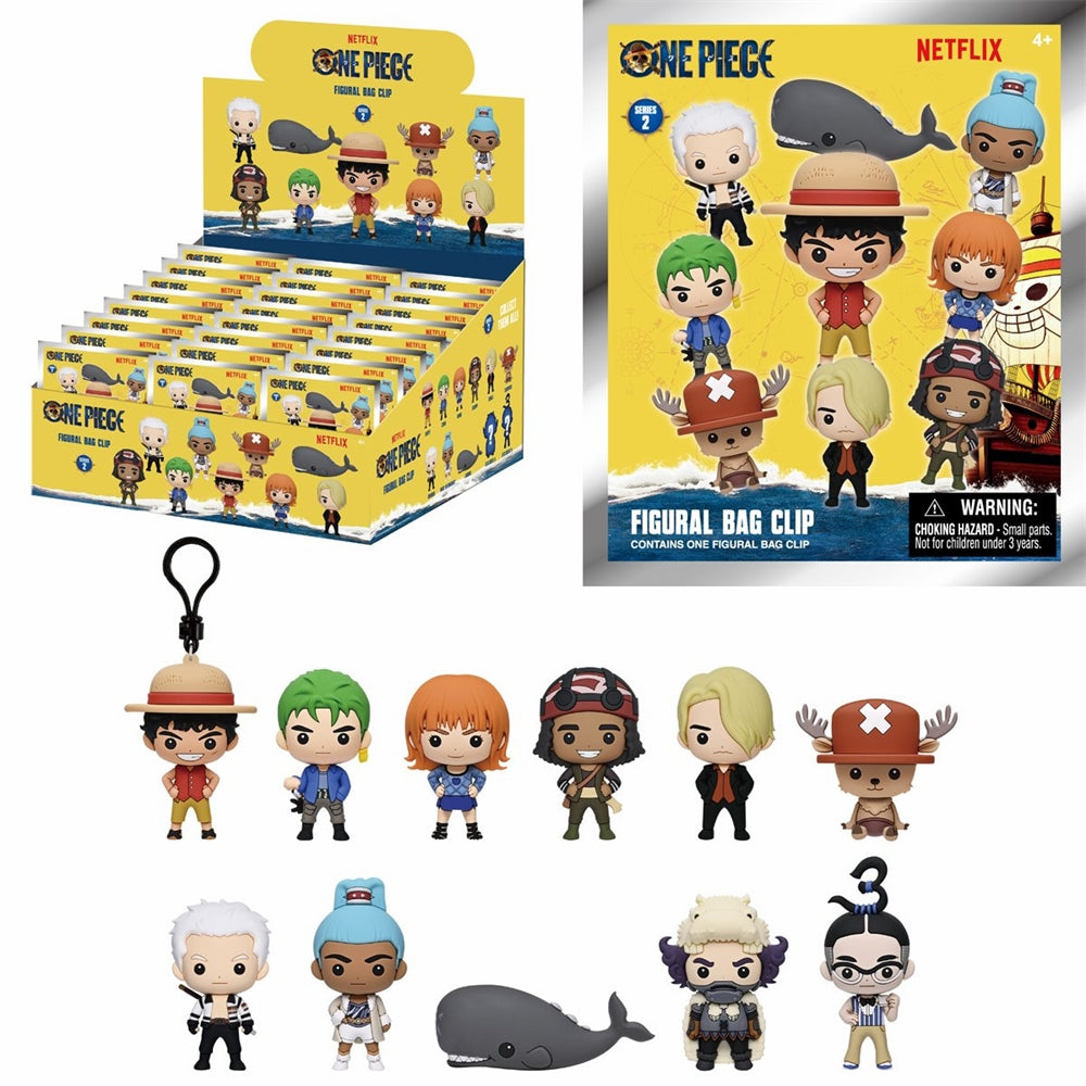 One Pieces Live Action 3D Foam Bag Clip, Series 2 - 24PCS PDQ