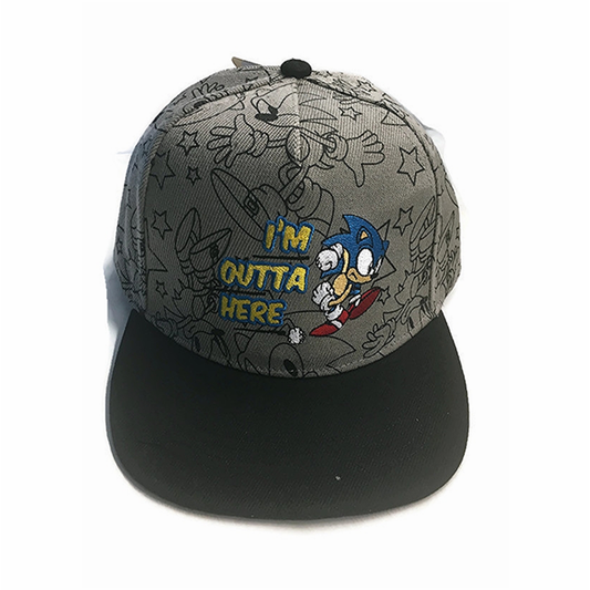 SONIC I'M OUTTA HERE CAP W/SCREEN PRINTm & EMB.  Youth Cap